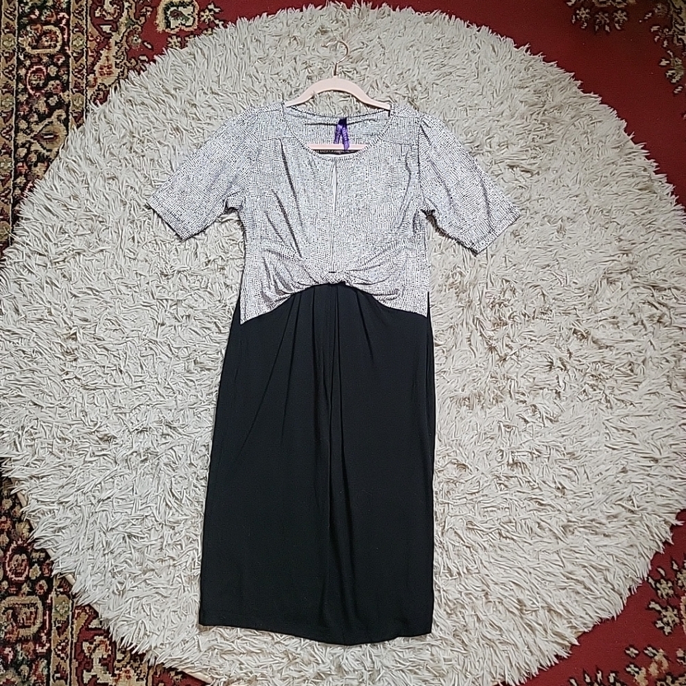 Maternity Seraphine Dress Size 4 Business Casual Black & White